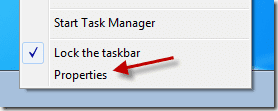 01 Taskbarand Start Menu Properties