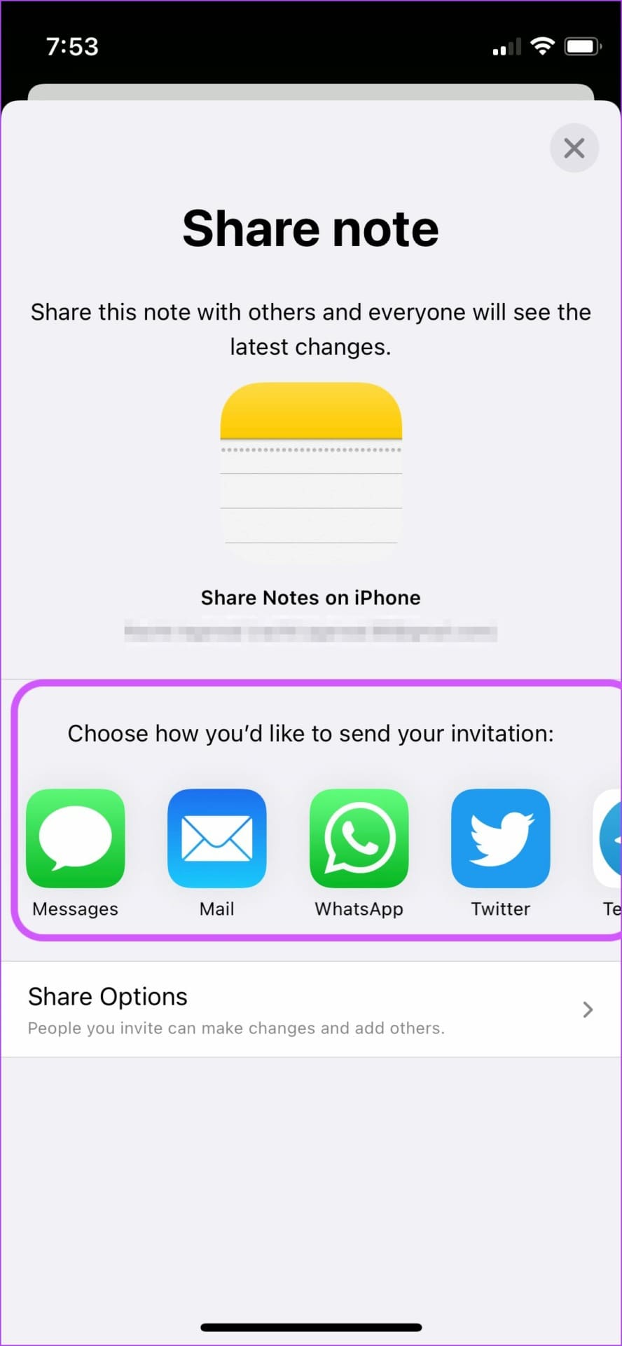 1. Share Individual Notes on iPhone 4