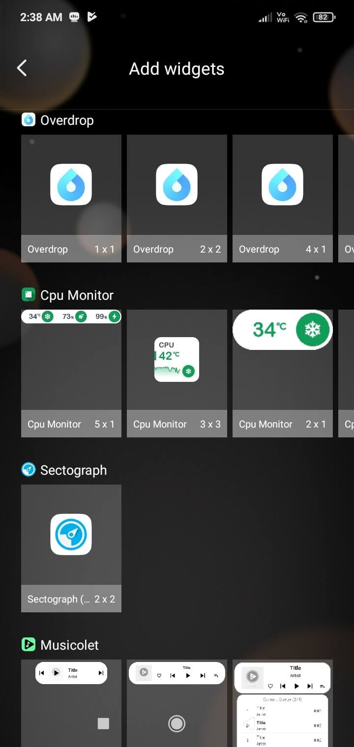 CPU Monitor - temperature Widget 1