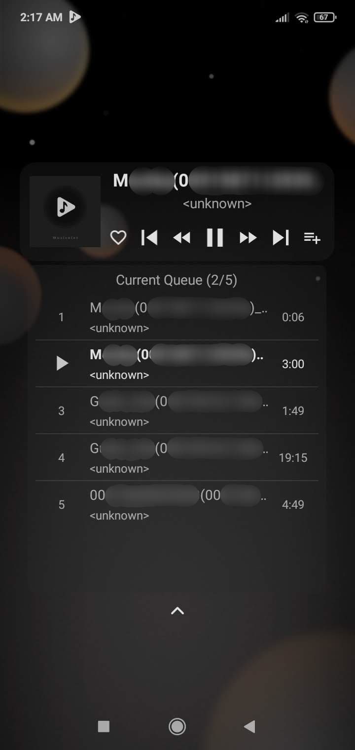 Musicolet  Widget 1