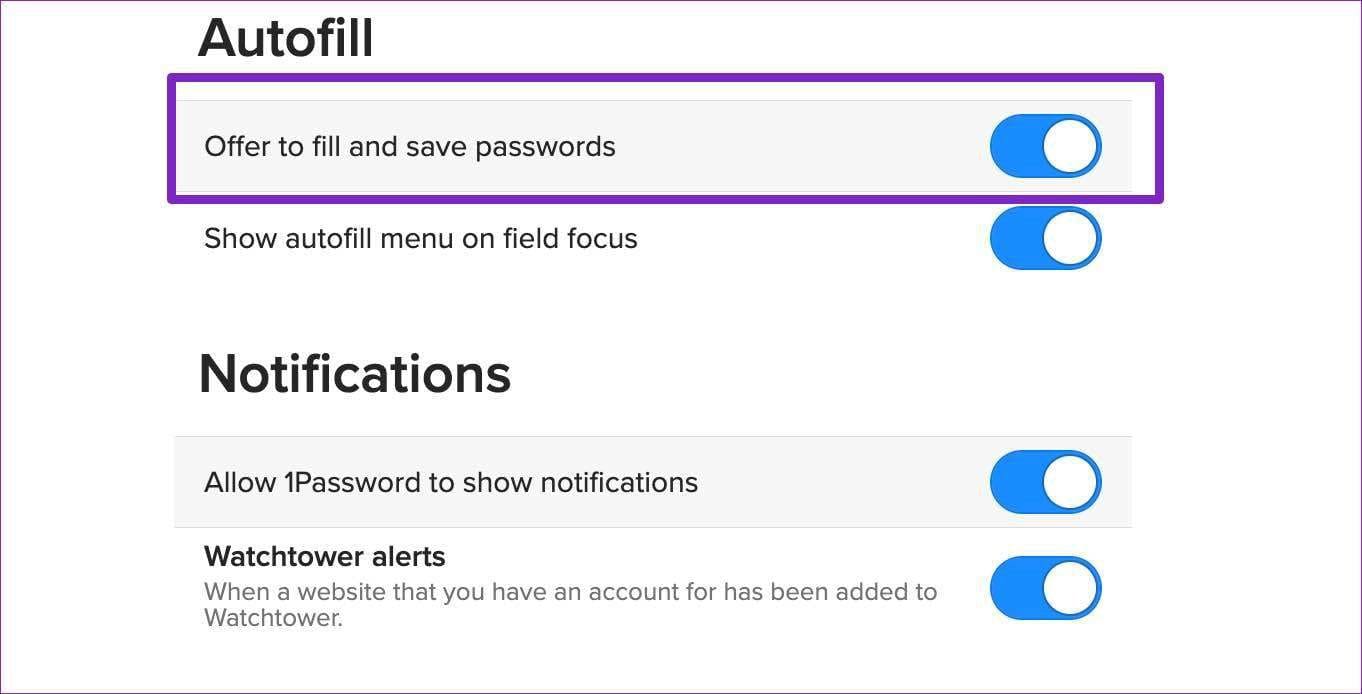 1 Password in chrome