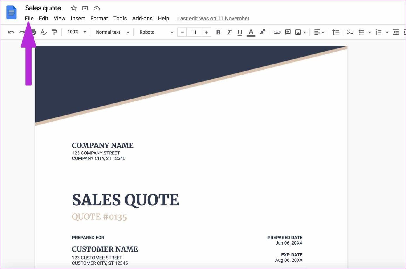Open file in google docs