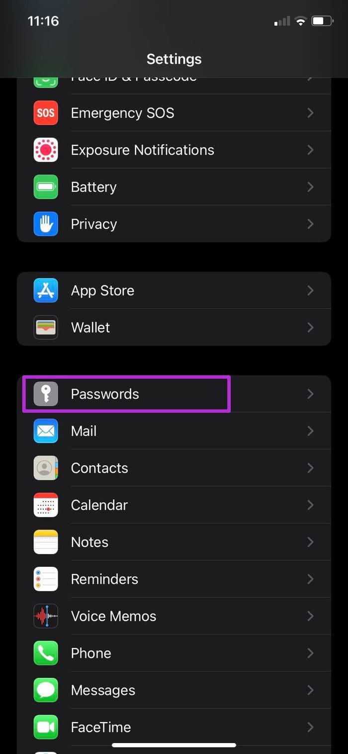 Open passwords on i Phone