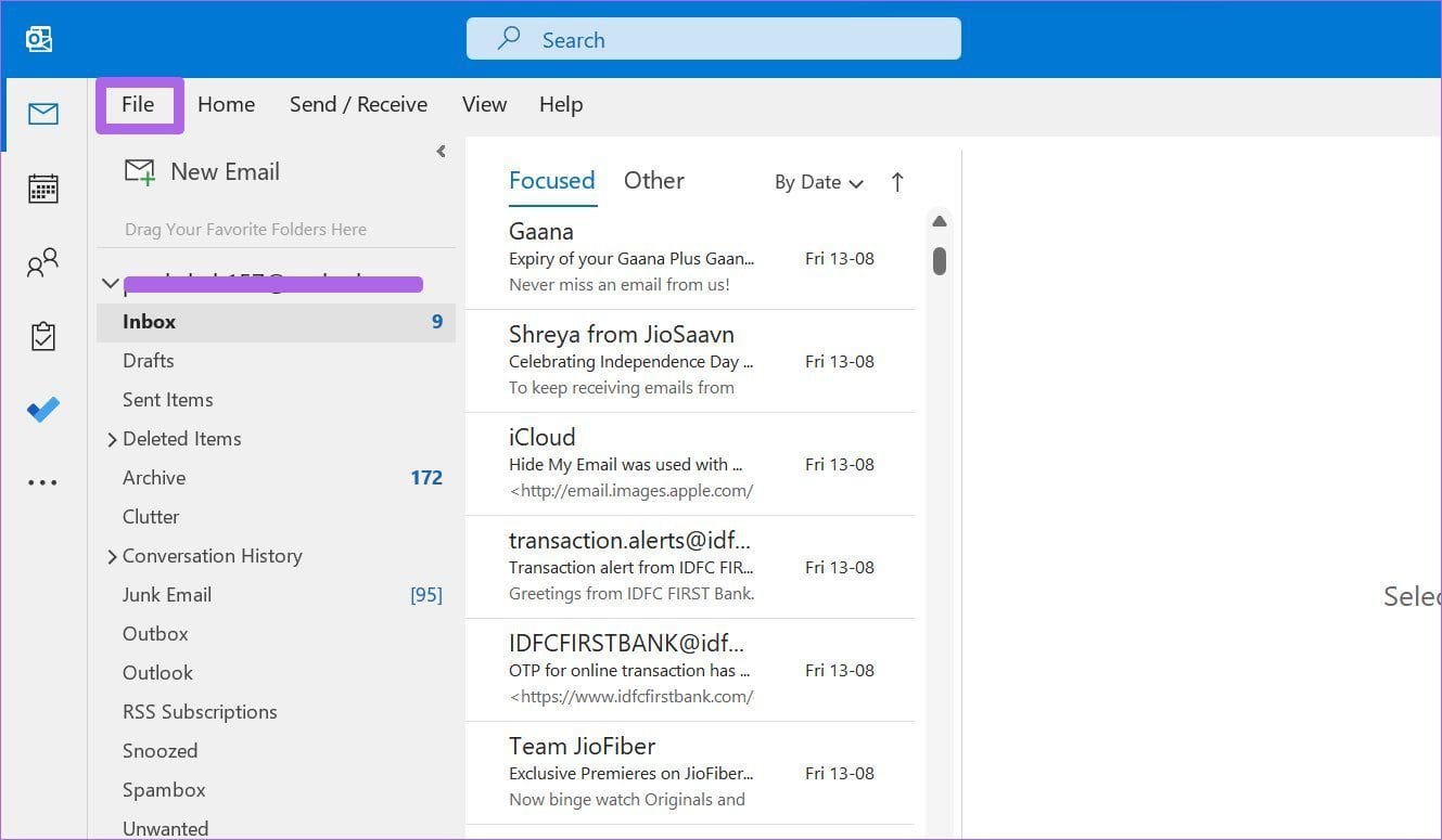 Select file
