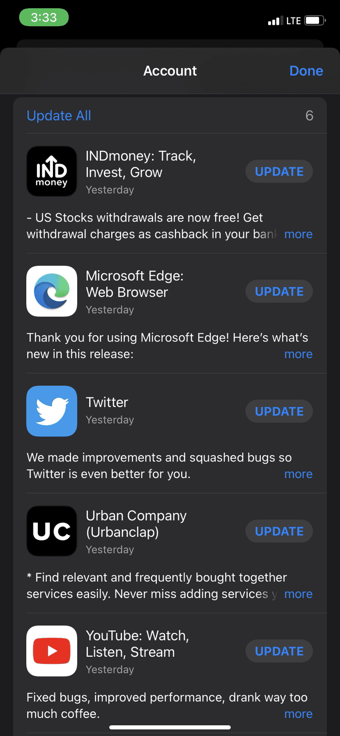 Update messenger