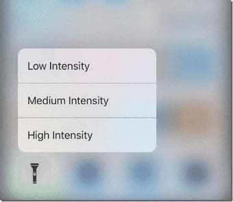 3D Touch Flashlight Thumb