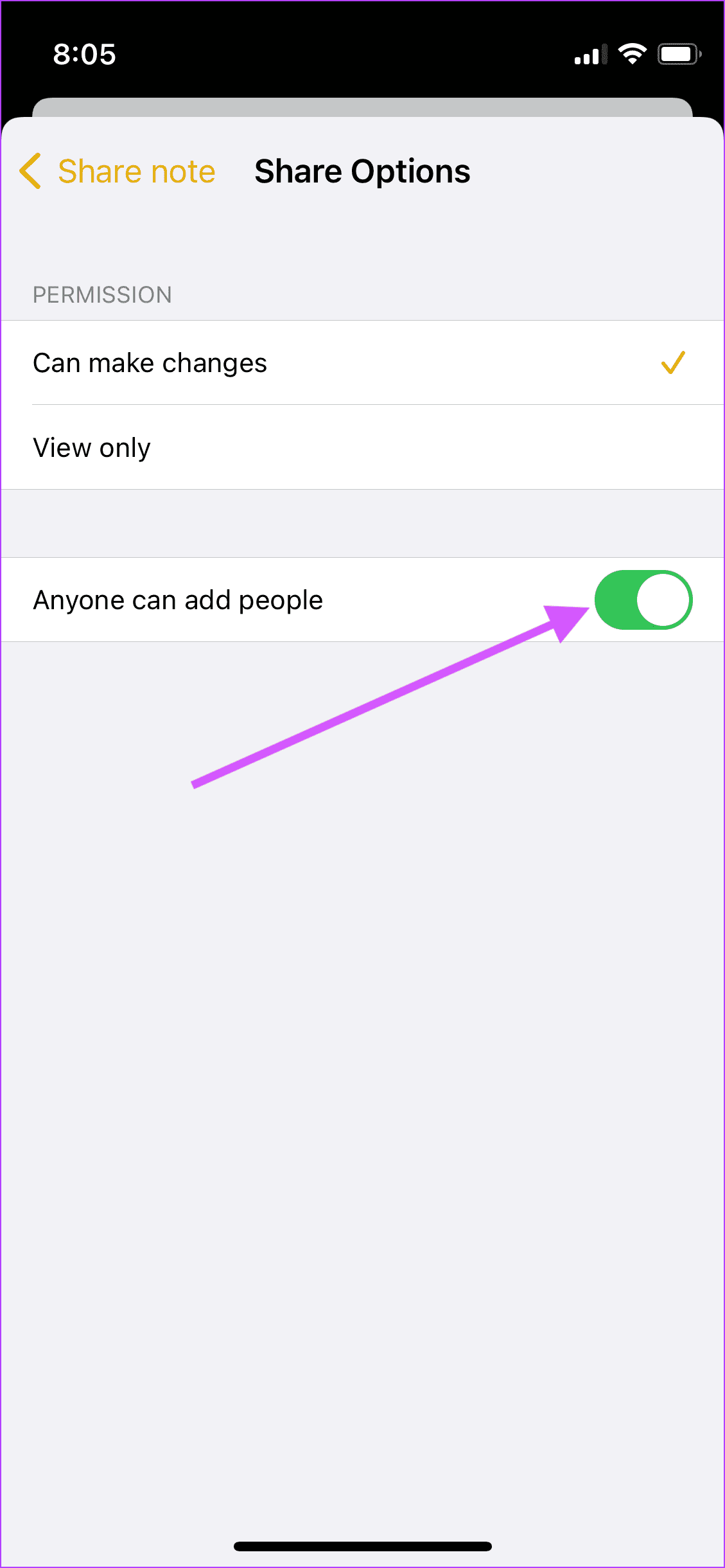 4. Manage Shared Notes Permissions 3