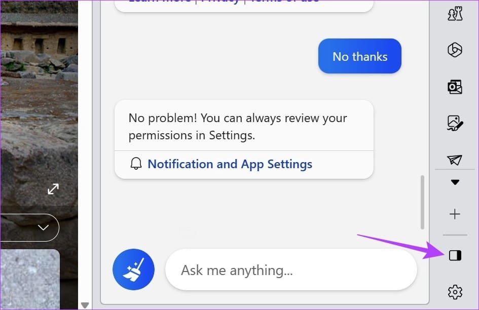 Click on Always show sidebar