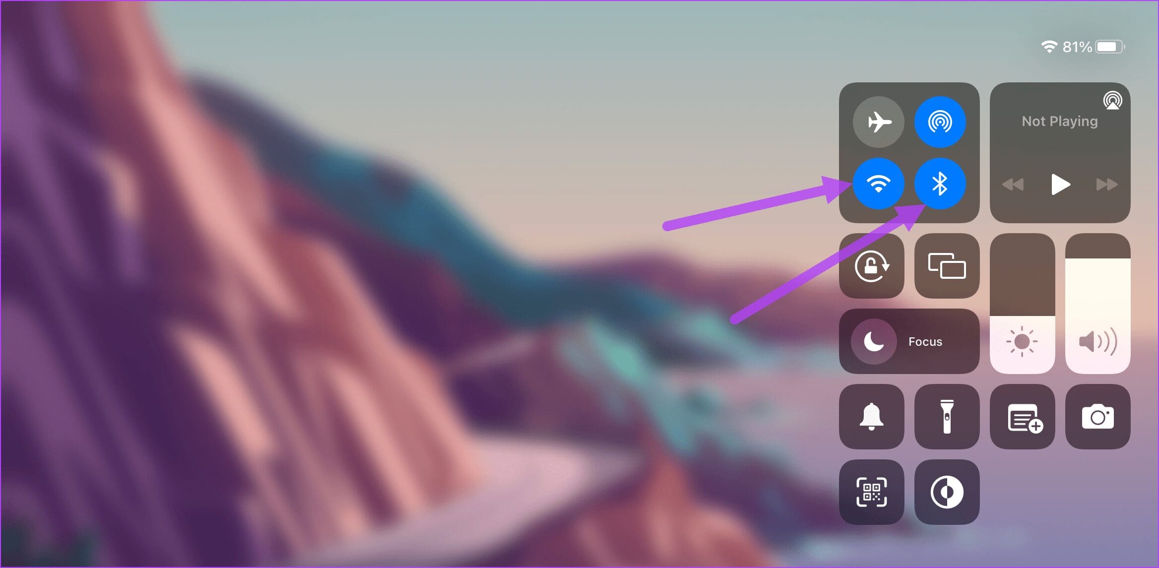 5. Enable Bluetooth and WI-FI on Mac and iPad 2