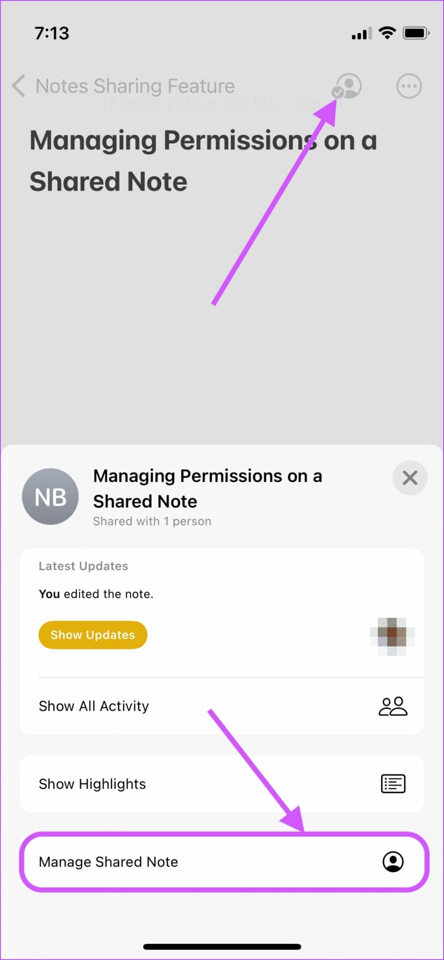 6. Stop Sharing Notes 1