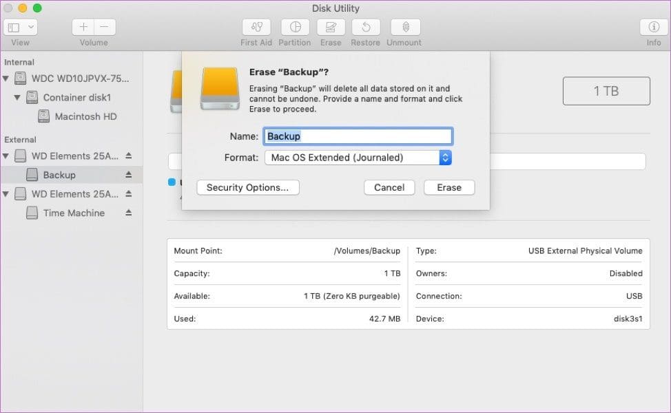 6 reset hard disk