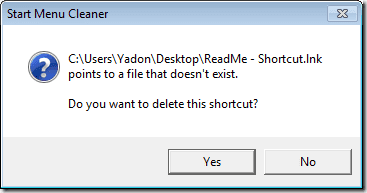A02 Start Menu Cleaner Confirmation