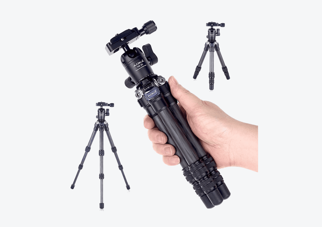 AOKA Lightweight Compact Carbon Fiber Tripod