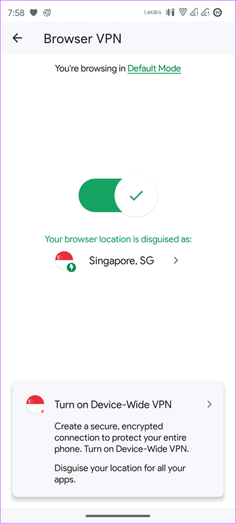 AVG browser with VPN