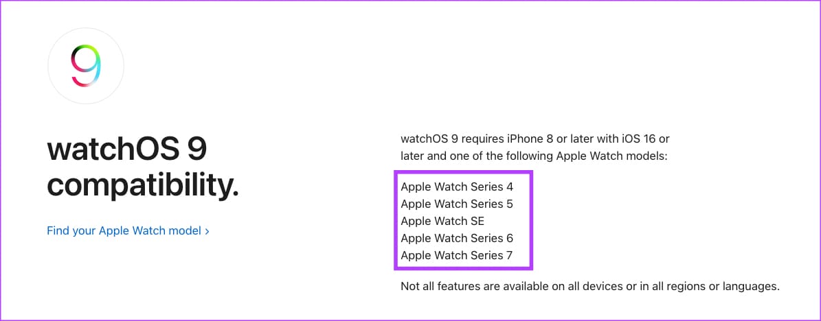 Apple Watch update compatibility