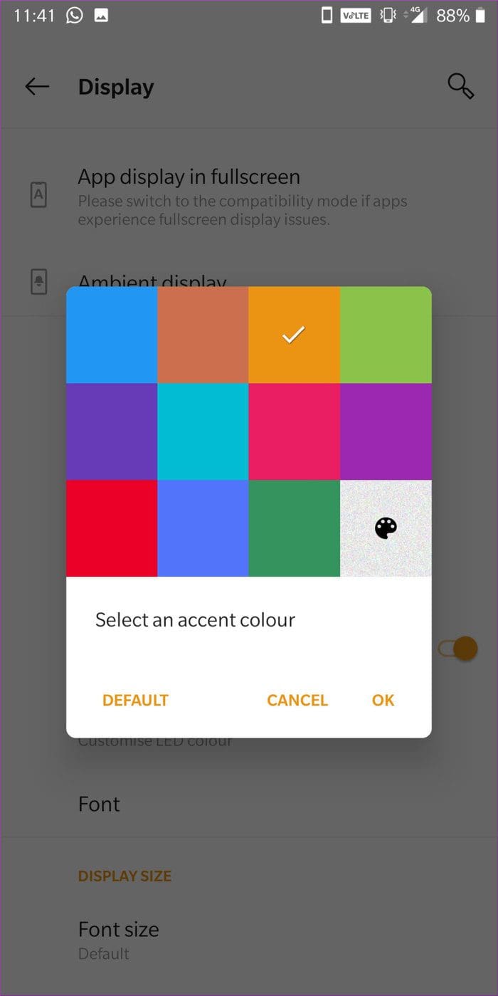 Accent Options