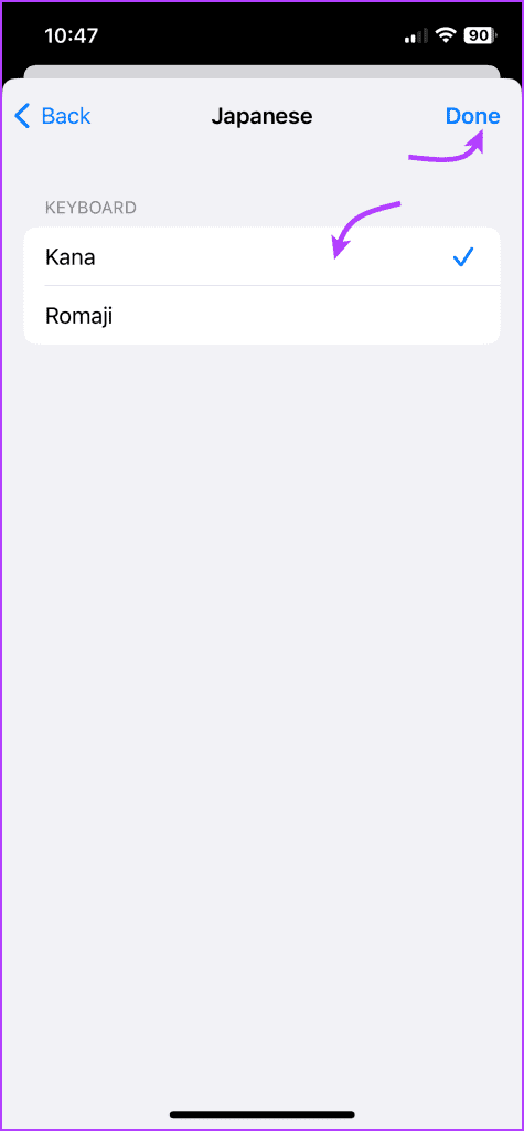 Add Japanese Kana keyboard