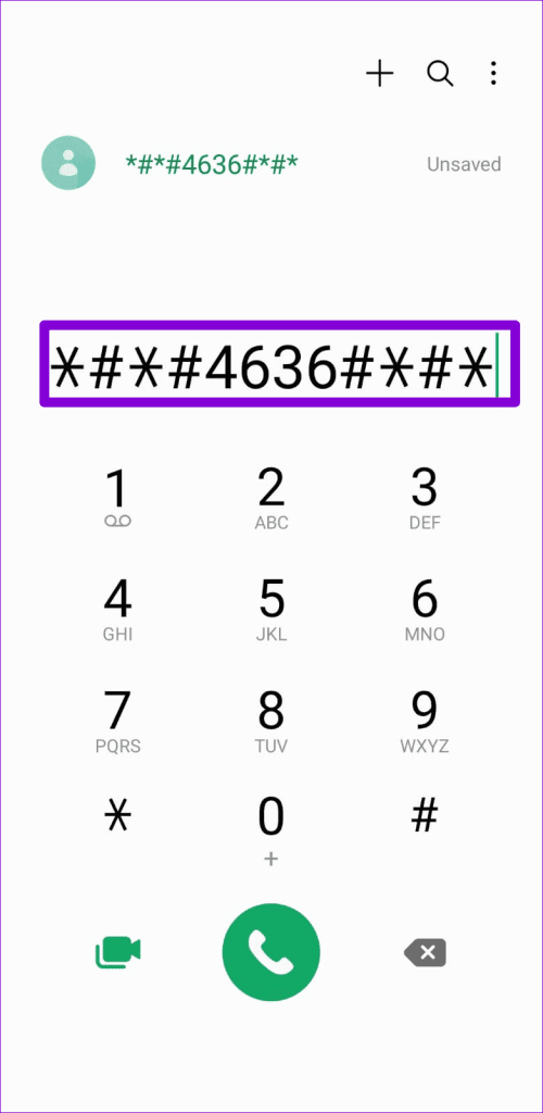 Access Service Menu on Android