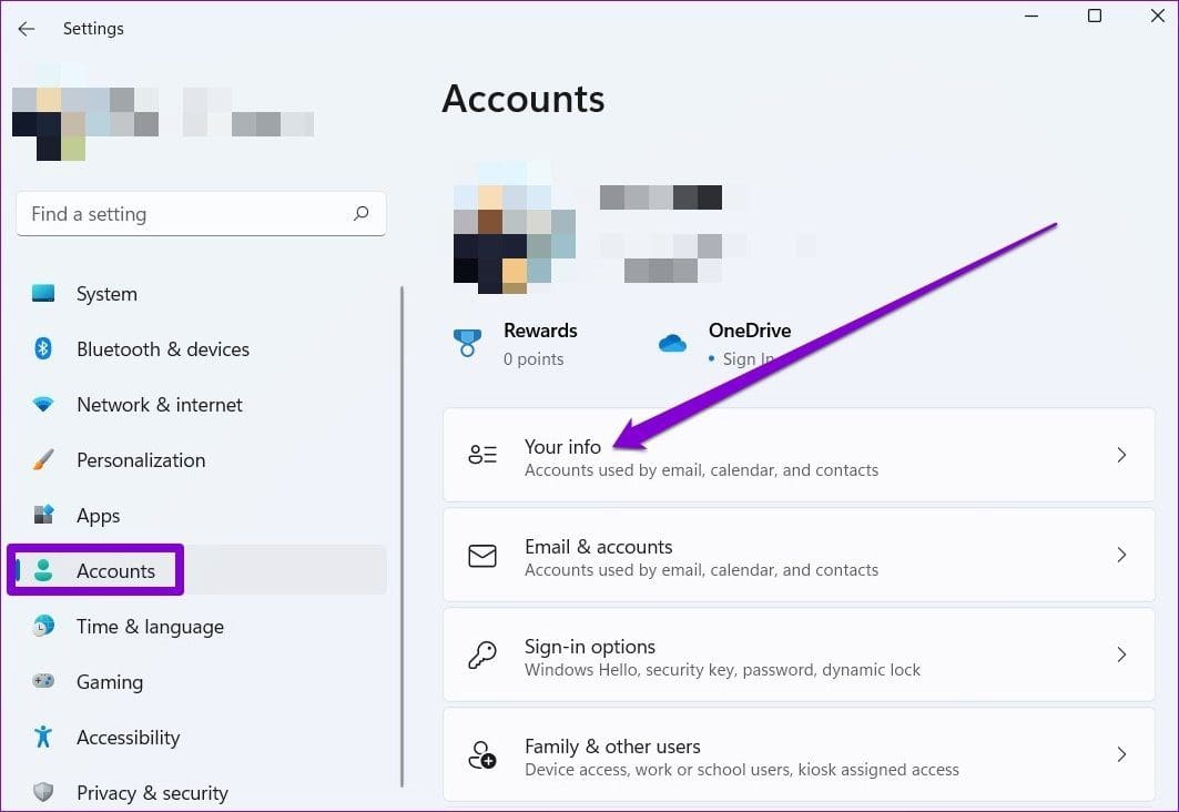 Account Info