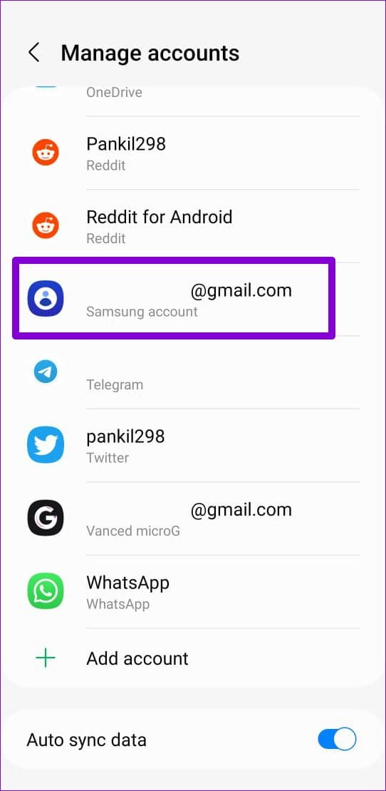 Accounts on Android