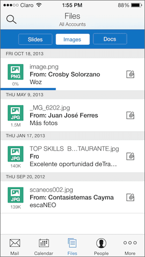 Acompli Files Filters
