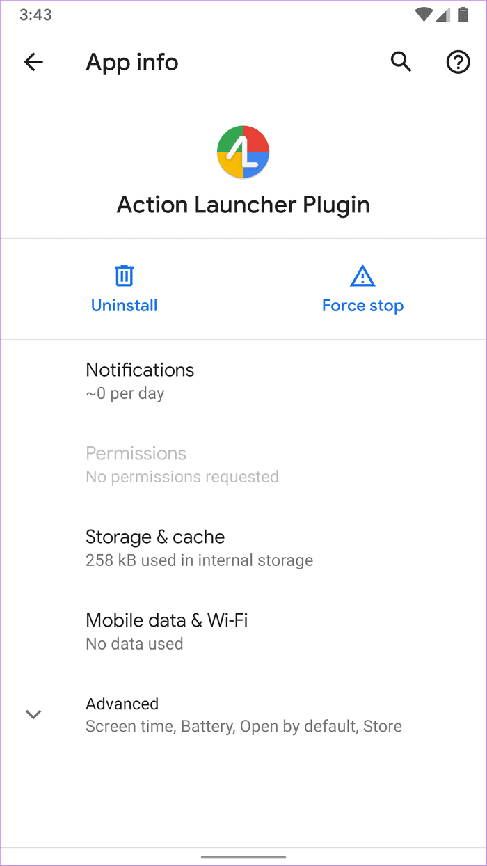 Action Launcher Google App
