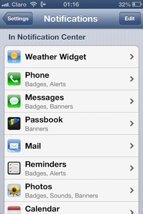 Active Notifications