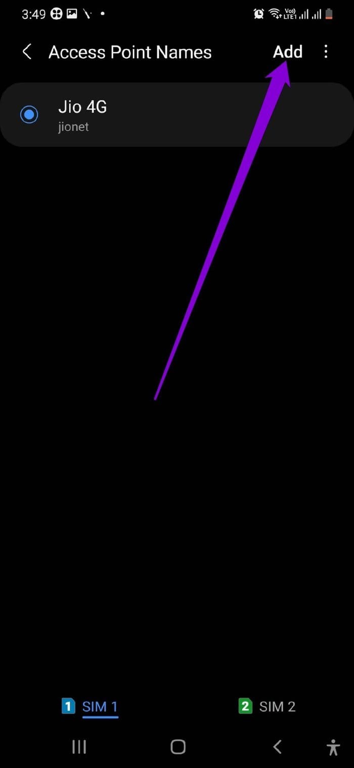 Add Access Point Names