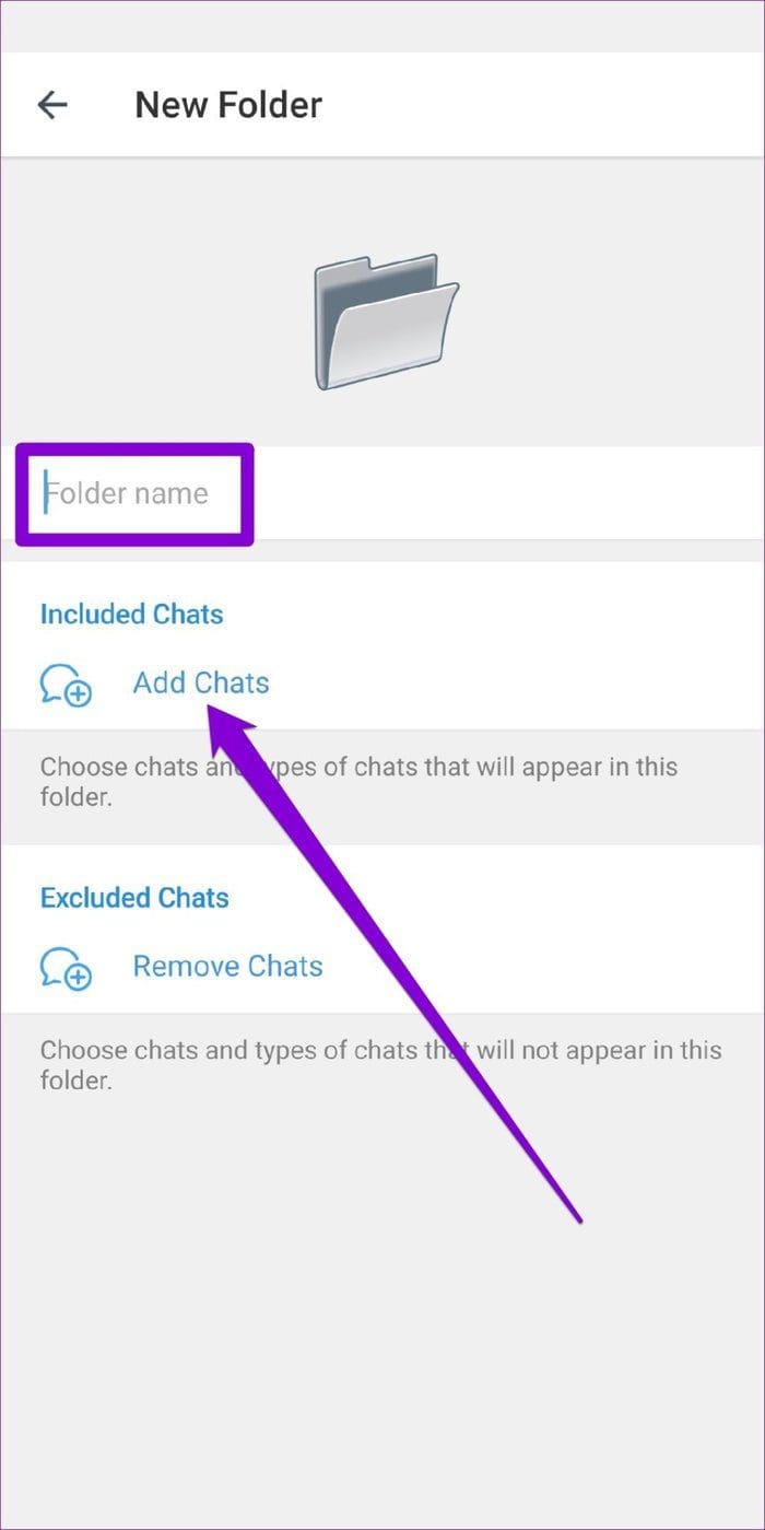 Add Chats to Folder