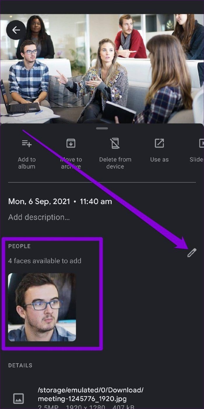 Add Faces in Google Photos