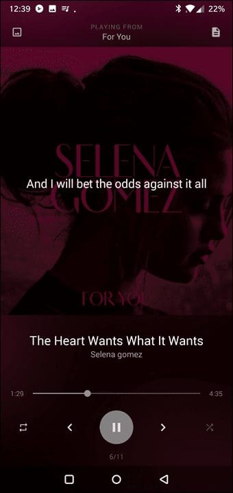 Add Lyrics In Black Player Music Player 11