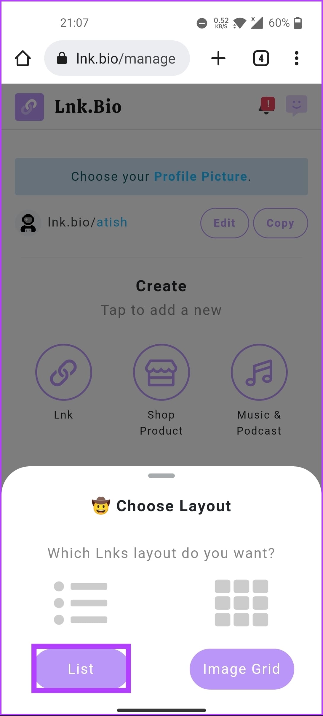 choose the layout you prefer