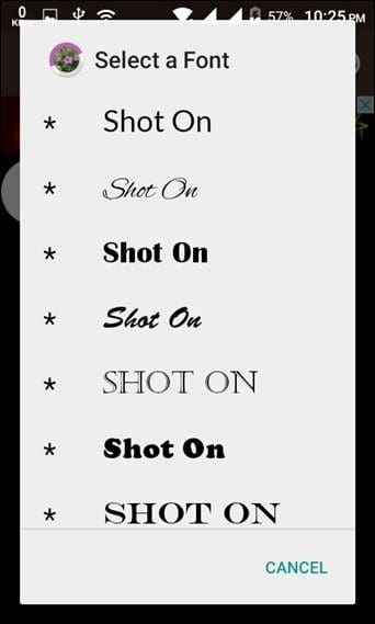 Add Shot On Watermark Android 15