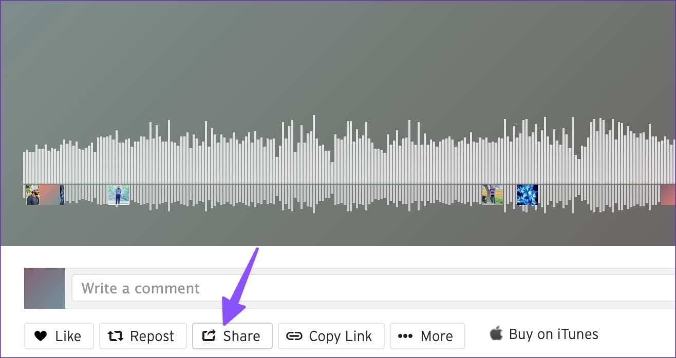 Share SoundCloud song