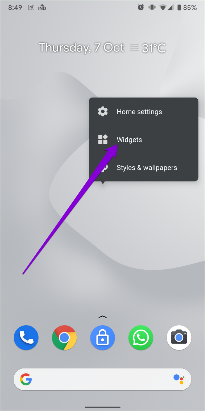 Add Widgets Android