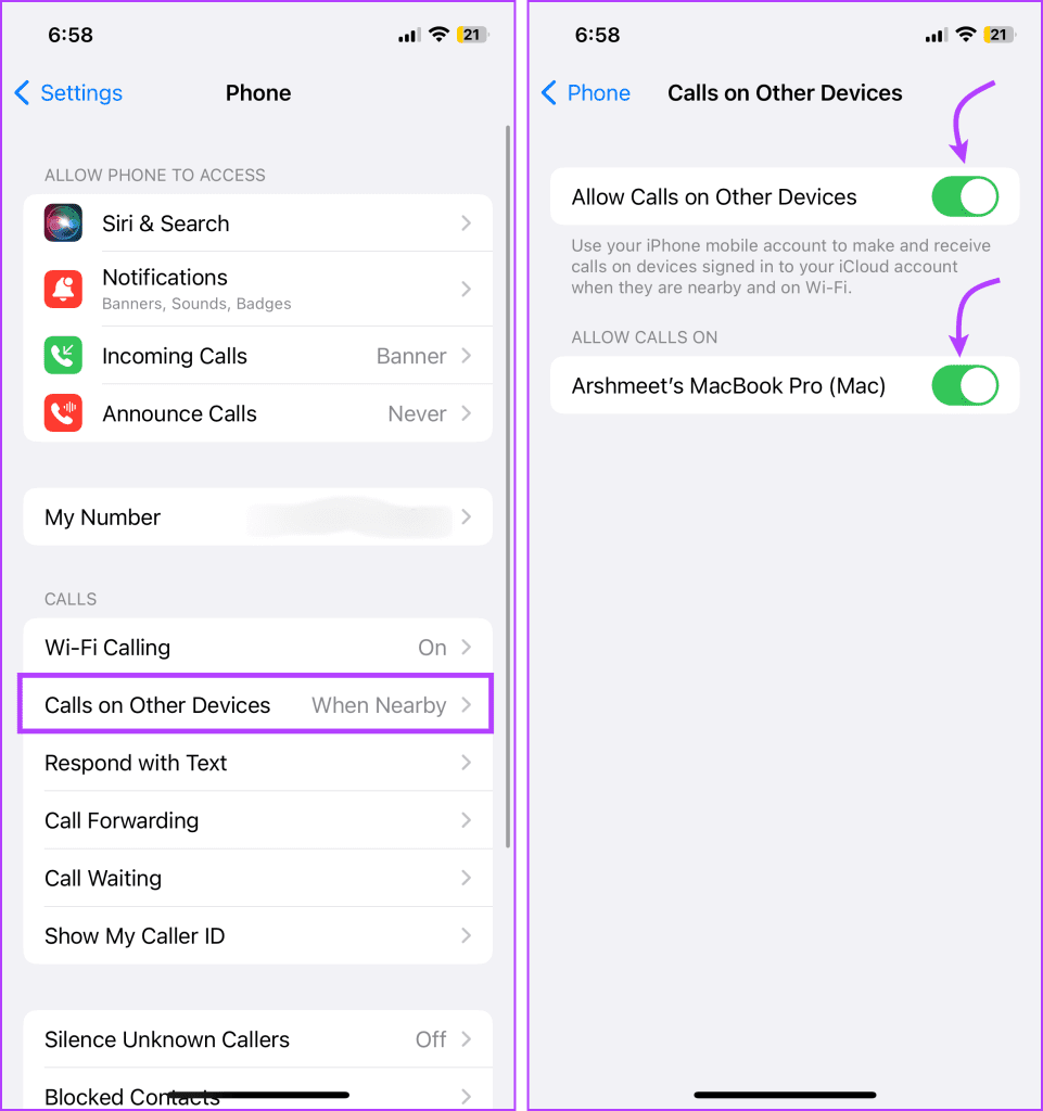 Enable Calls on Other devices