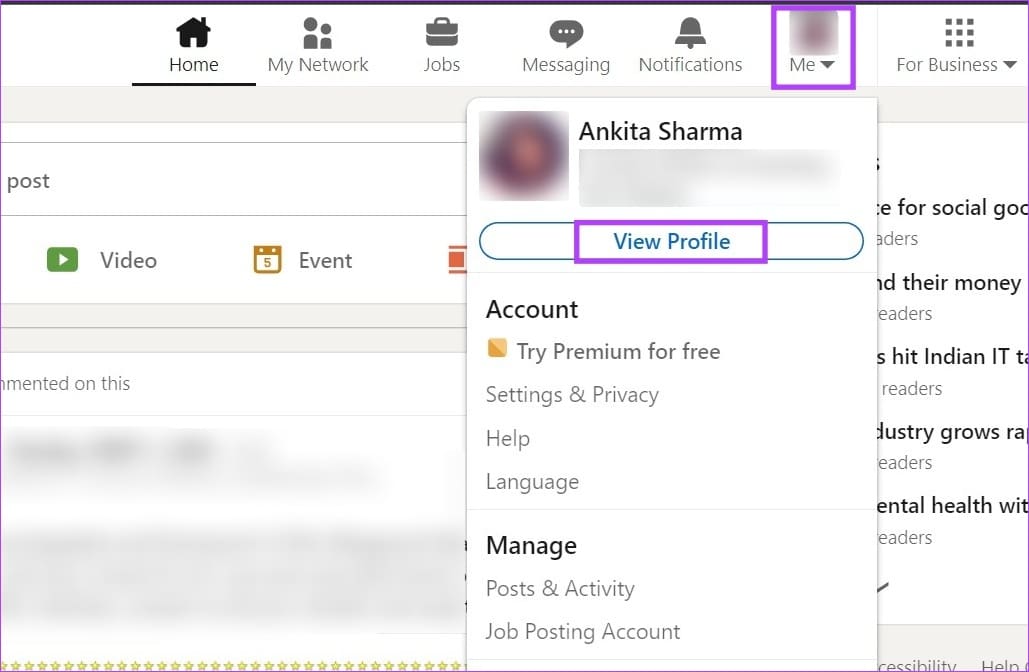 Open LinkedIn profile