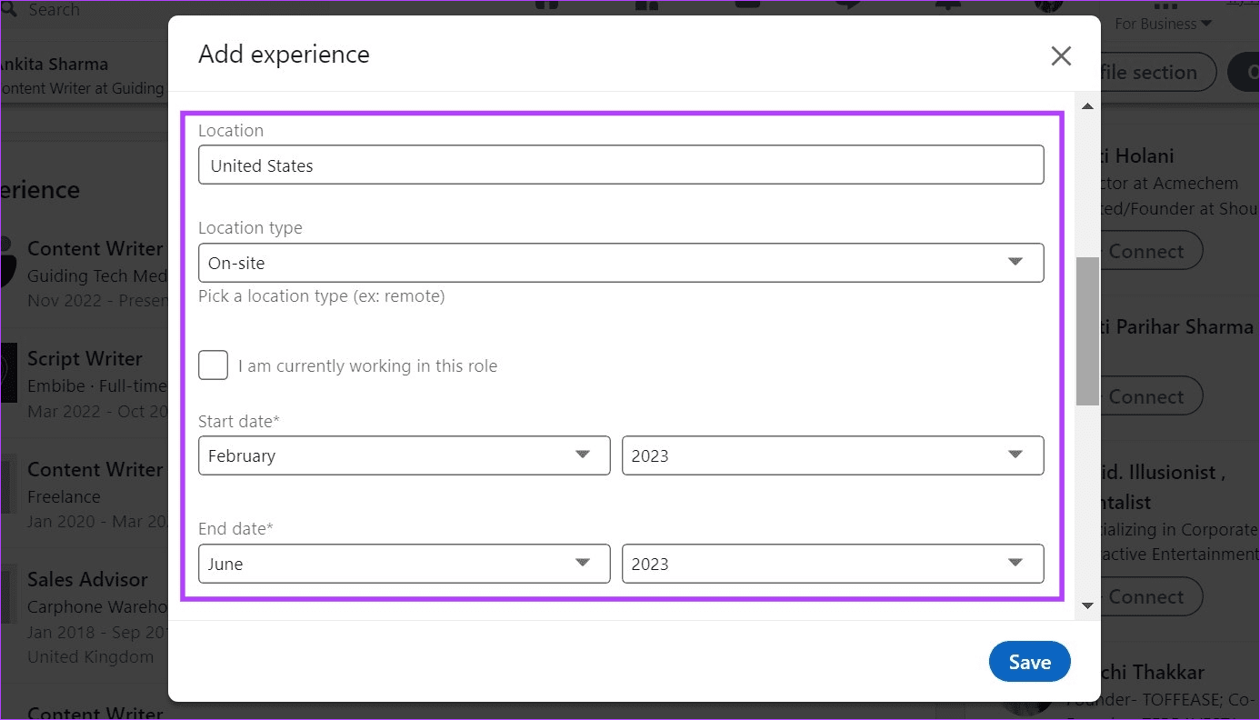 Add relevant details for the new company