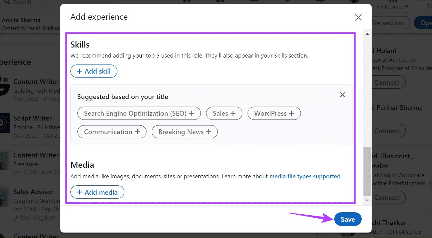 Add details and click on Save