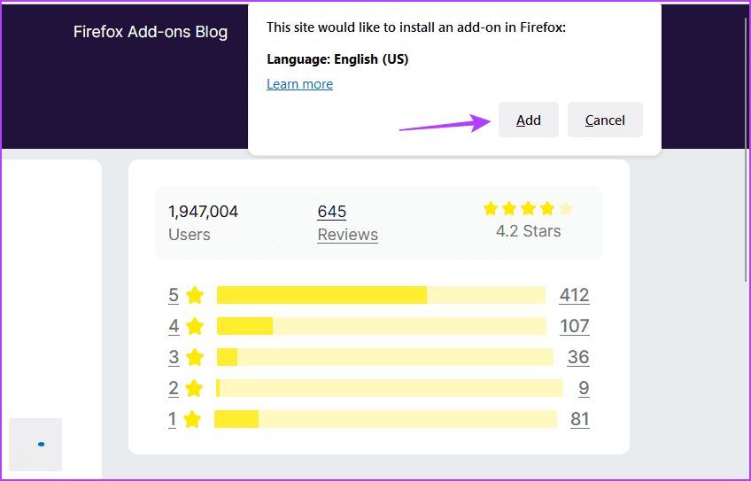 Add button in Firefox