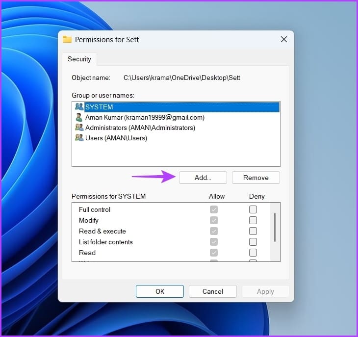 Add option in Folder properties