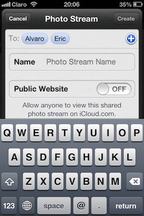 Adding Names To Photo Stream