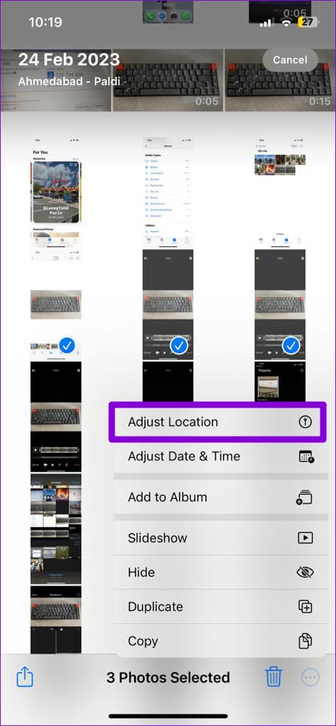 Adjust Location Details for Photo on iPhone