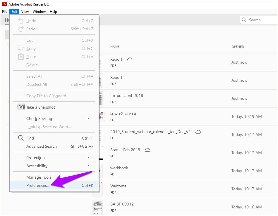 Adobe Acrobat Reader Dc Clear Recent Files 4