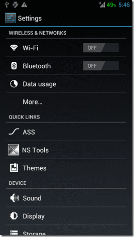 Advance Settings