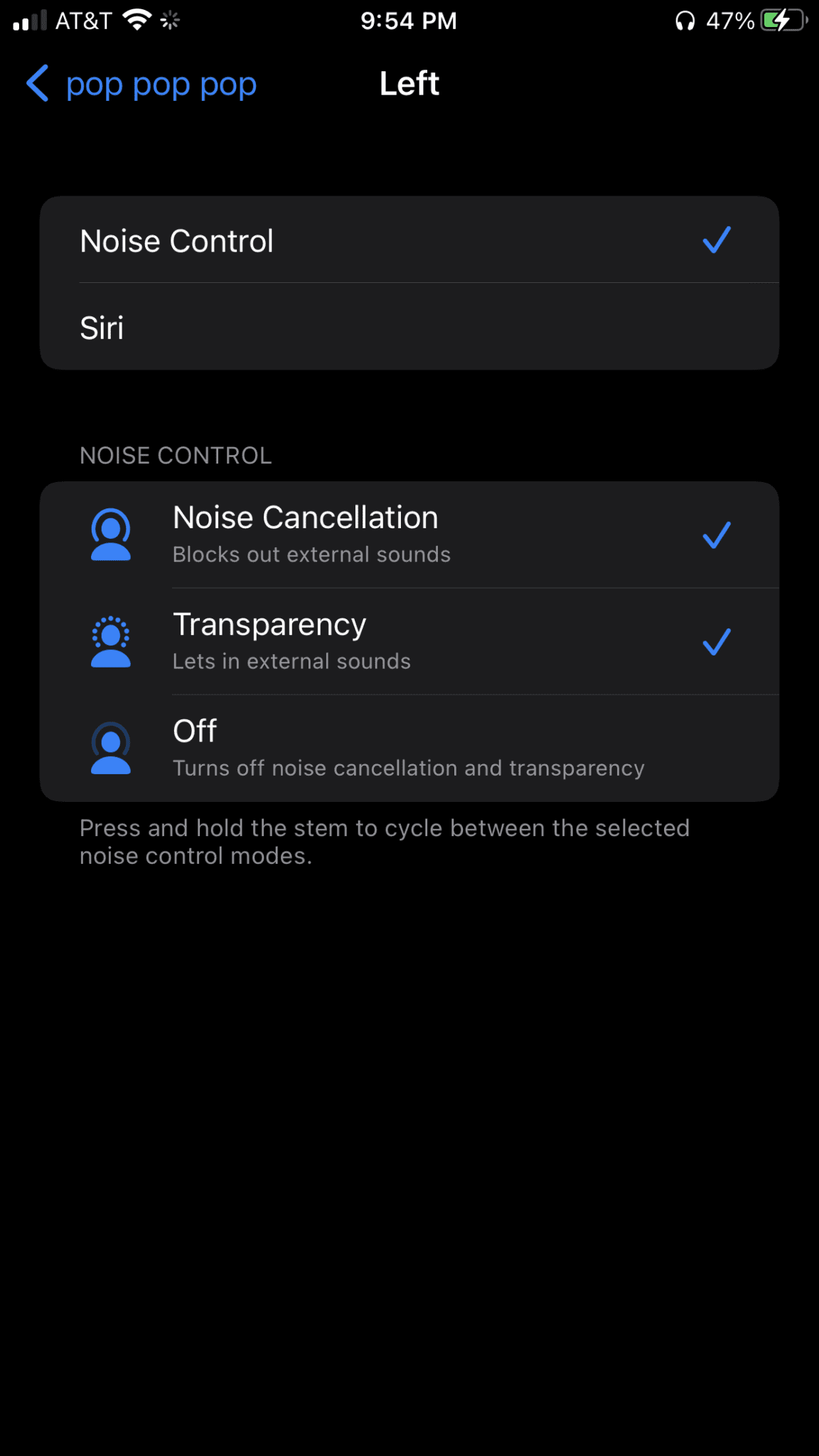 Air Pods Pro Stem Control Adjust