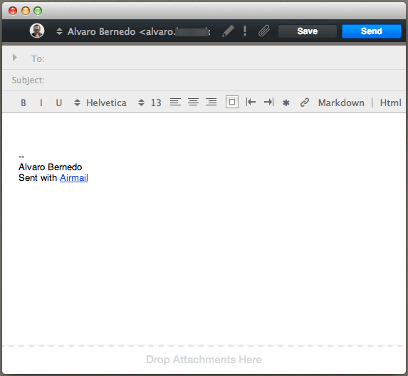 Airmail Compose Window