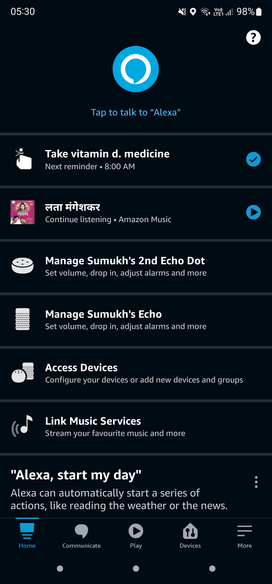 Alexa app