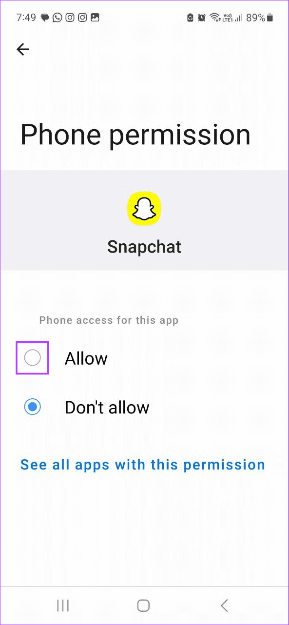 Allow Permission on Android