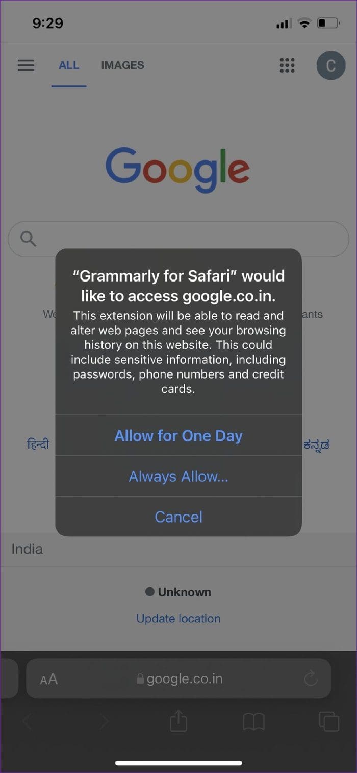 Allow Permissions